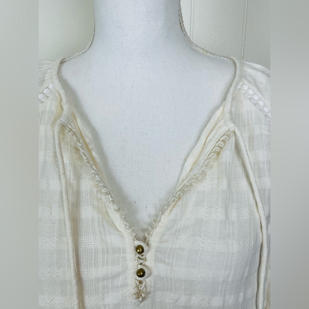 Celina Moon 100% Cotton Boho Tunic Dress in Ivory Size XSmall - Picture 8 of 11